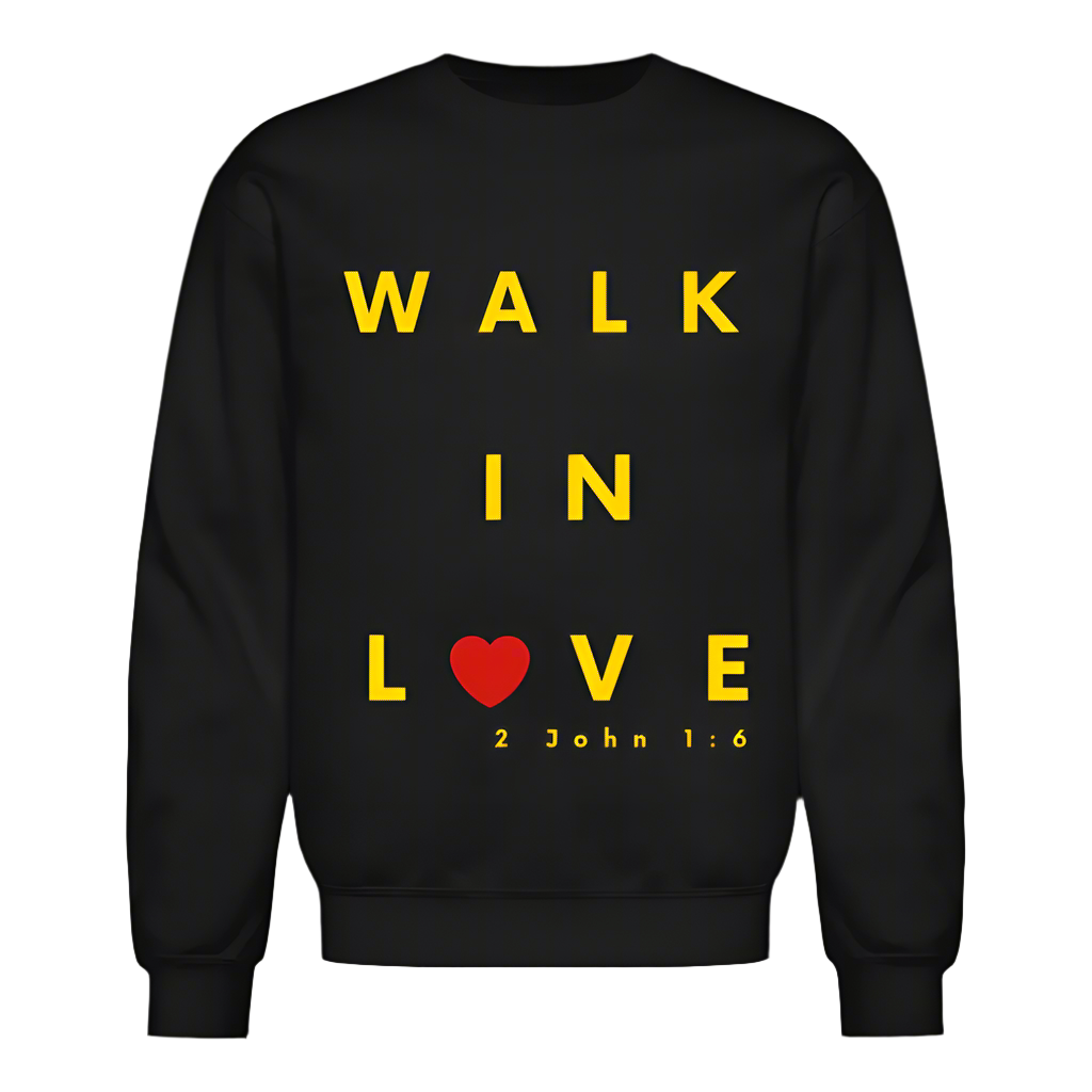 Walk in Love Crewneck Sweatshirt - black