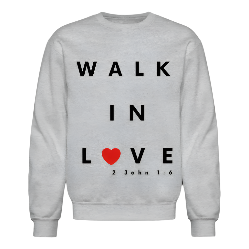 Walk in Love Crewneck Sweatshirt - Sport Grey - heather gray