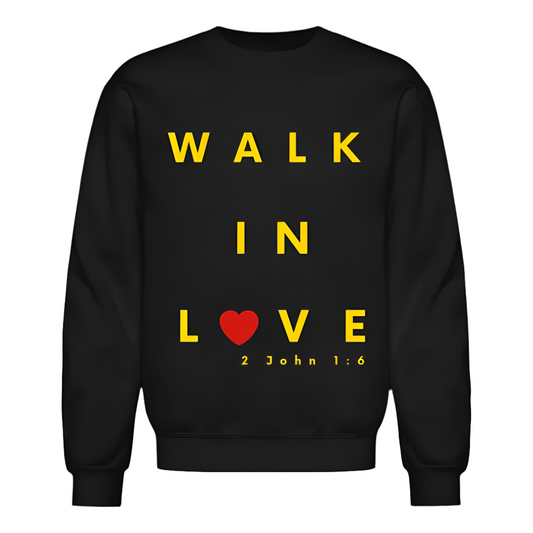 Walk in Love Crewneck Sweatshirt - black